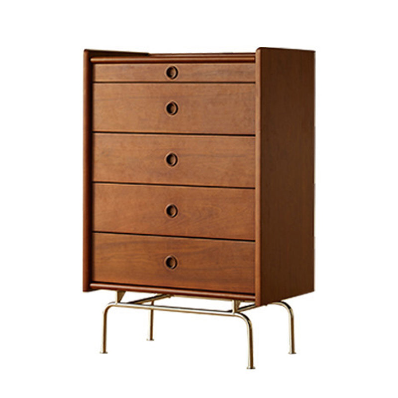 Contemporary Horizontal Double Dresser Wood Storage Dresser for Living Room