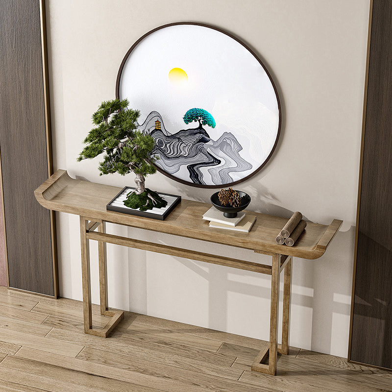 Modern Rectangular Console Table Wooden Console Sofa Table for Hall