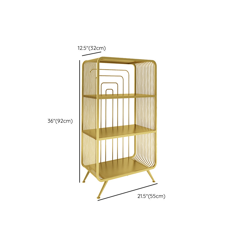 Modern Style Open Back Bookshelf Metal Bookcase for Home Office