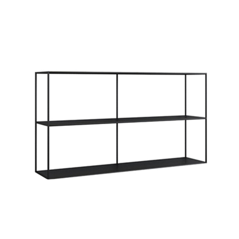 Horizontal Metal Bookcase Modern Style Open Back Bookshelf with Shelves