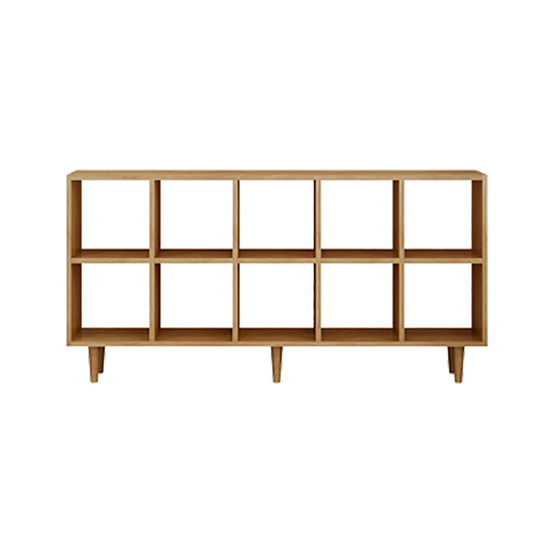 Modern Style Solid Wood Bookshelf Open Back Bookcase with Shelves