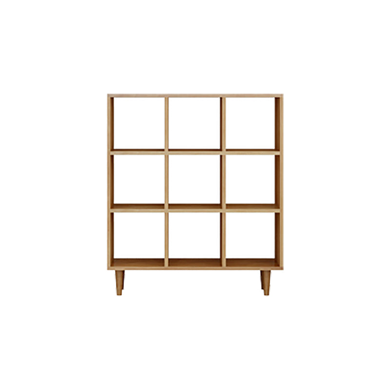 Modern Style Solid Wood Bookshelf Open Back Bookcase with Shelves