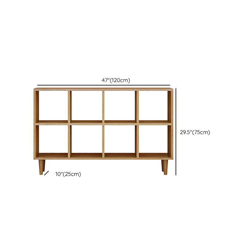 Modern Style Solid Wood Bookshelf Open Back Bookcase with Shelves