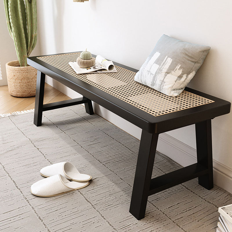 Tropical Seating Bench Rectangle Ash Wood Seating Bench for Bedroom