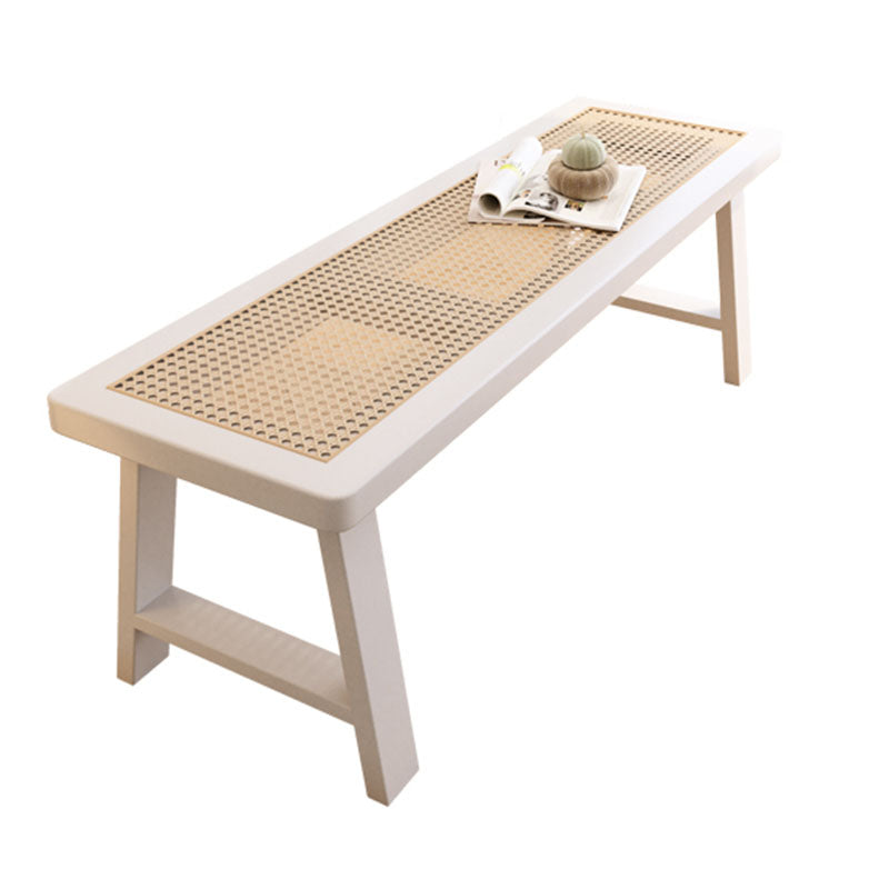 Tropical Seating Bench Rectangle Ash Wood Seating Bench for Bedroom