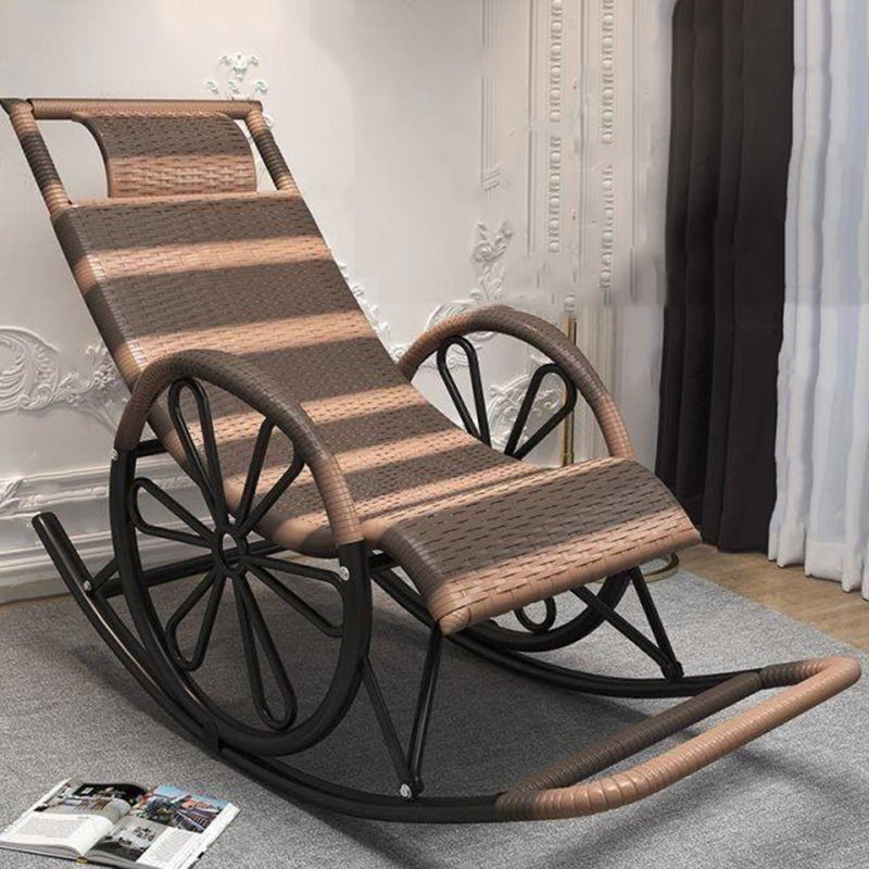 Living Room Single Lazy Chair Iron Base Leisure Rocking Chair