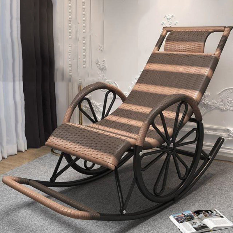 Living Room Single Lazy Chair Iron Base Leisure Rocking Chair