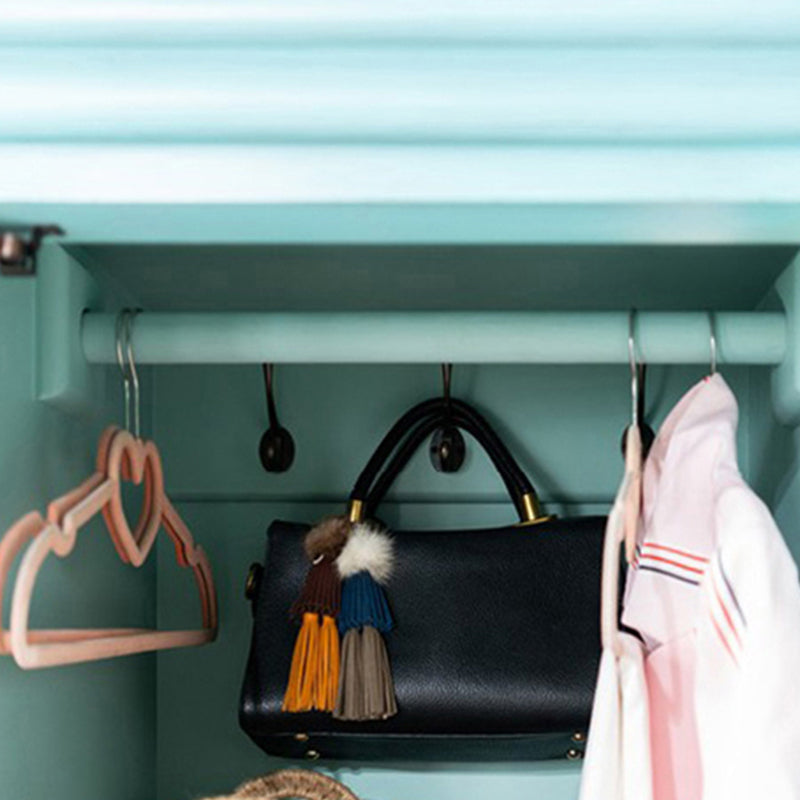 Cottage Style Bedroom Wardrobe Cabinet Wooden Storage Cabinet with Garment Rod