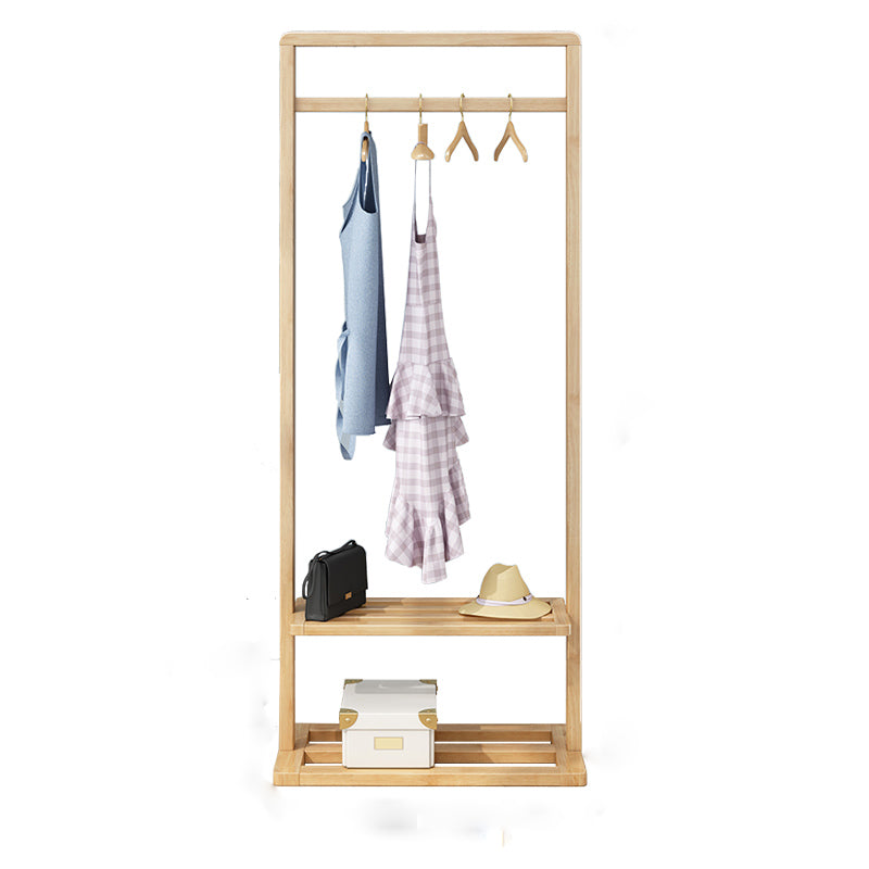 Modern Style Wooden Wardrobe Bedroom Wardrobe Armoire with Garment Rod