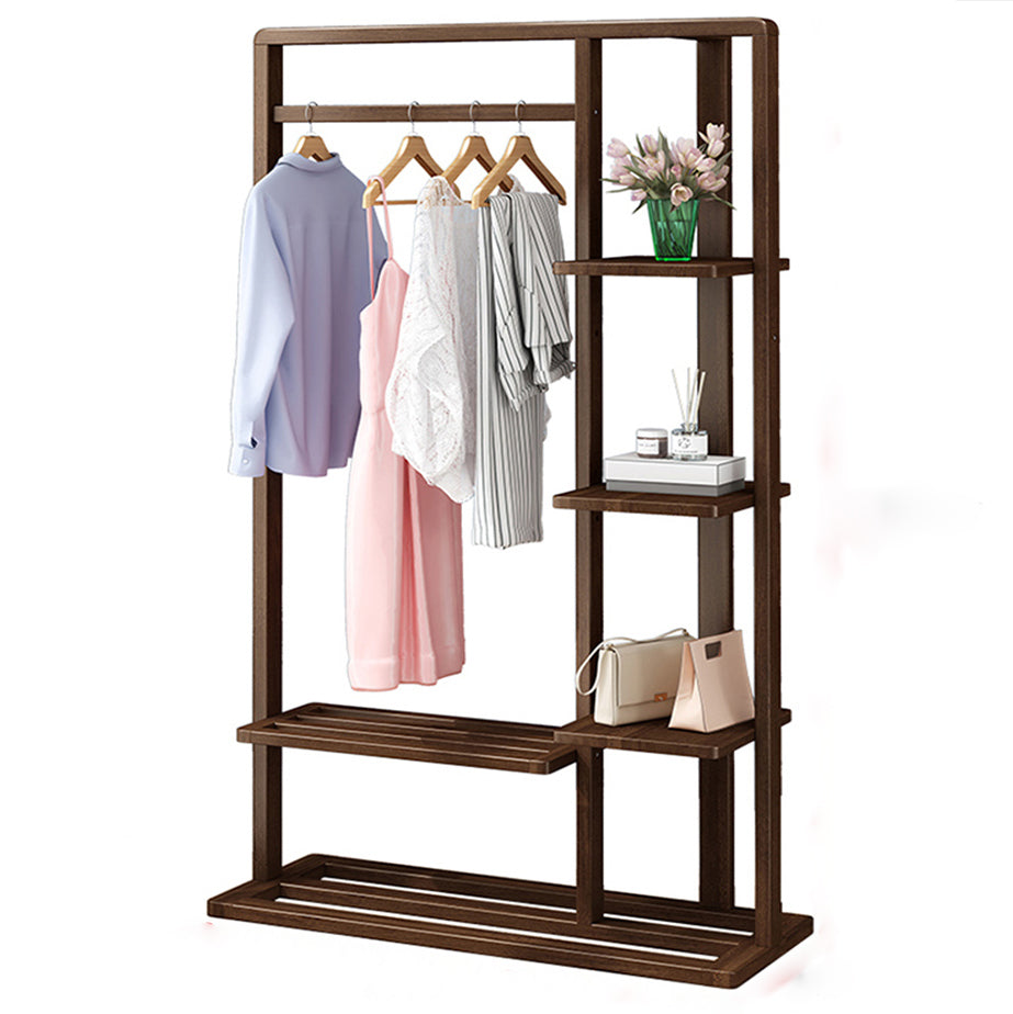 Modern Style Wooden Wardrobe Bedroom Wardrobe Armoire with Garment Rod