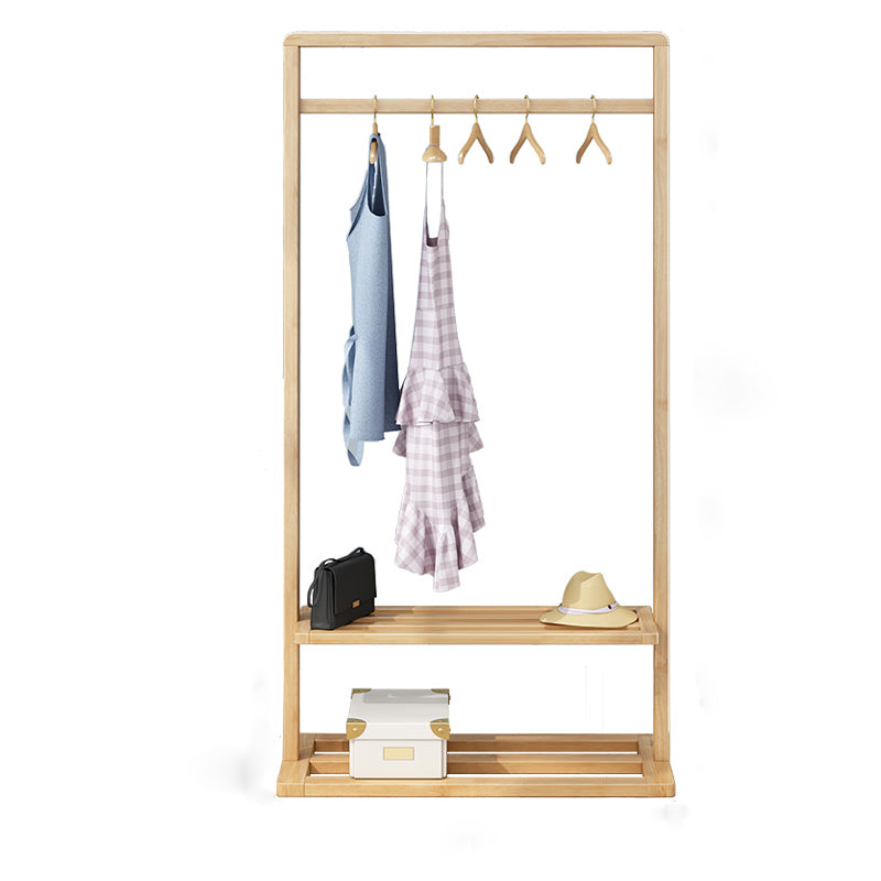 Modern Style Wooden Wardrobe Bedroom Wardrobe Armoire with Garment Rod