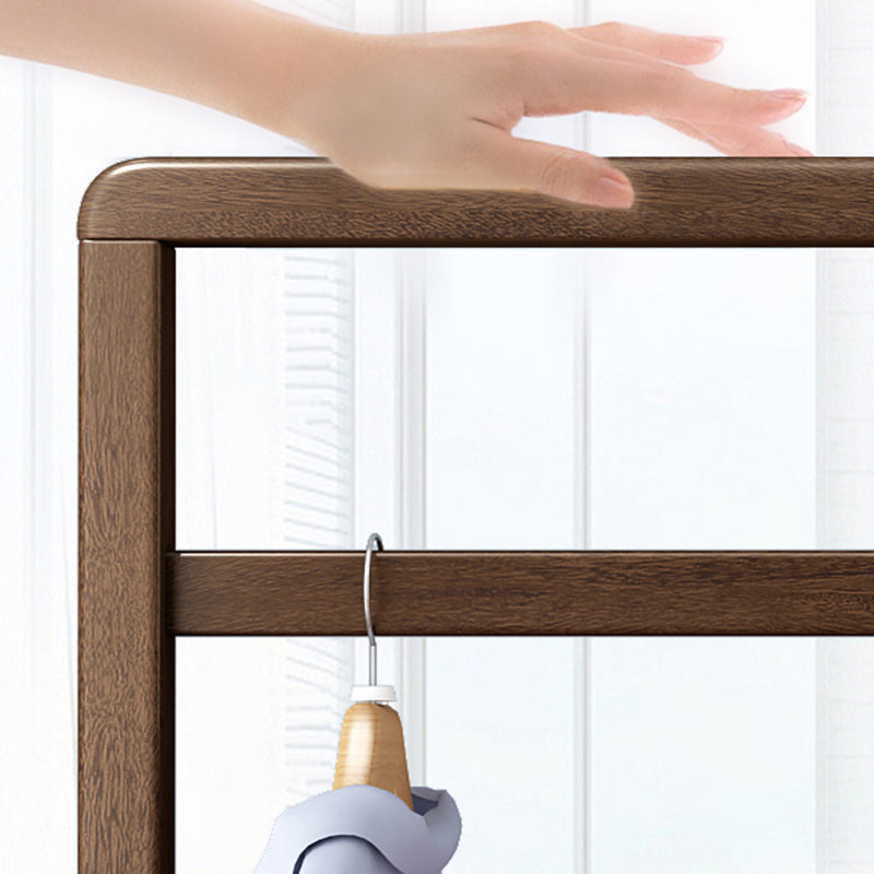 Modern Style Wooden Wardrobe Bedroom Wardrobe Armoire with Garment Rod