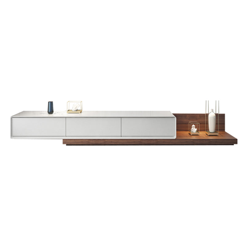 Contemporary Media Console Wooden TV Media Console with 3 Drawers