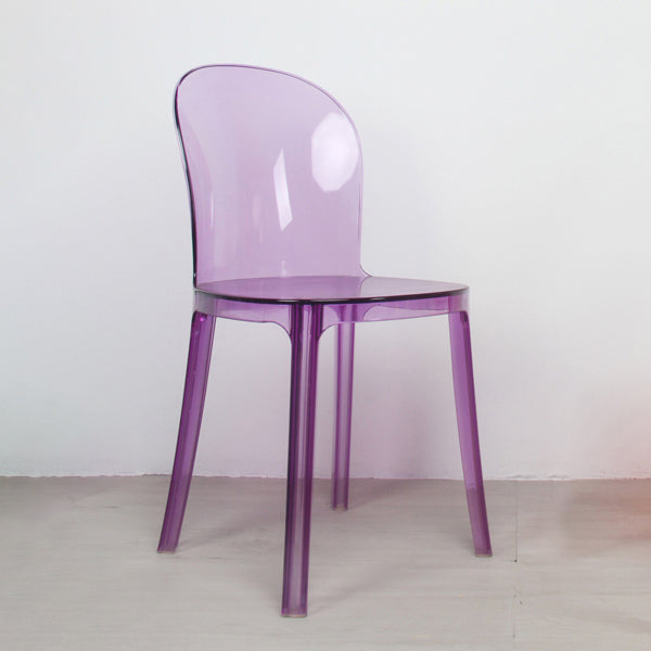 Acrylic Contemporary Kitchen Armless Chairs 16.1" Wide Parsons Chair