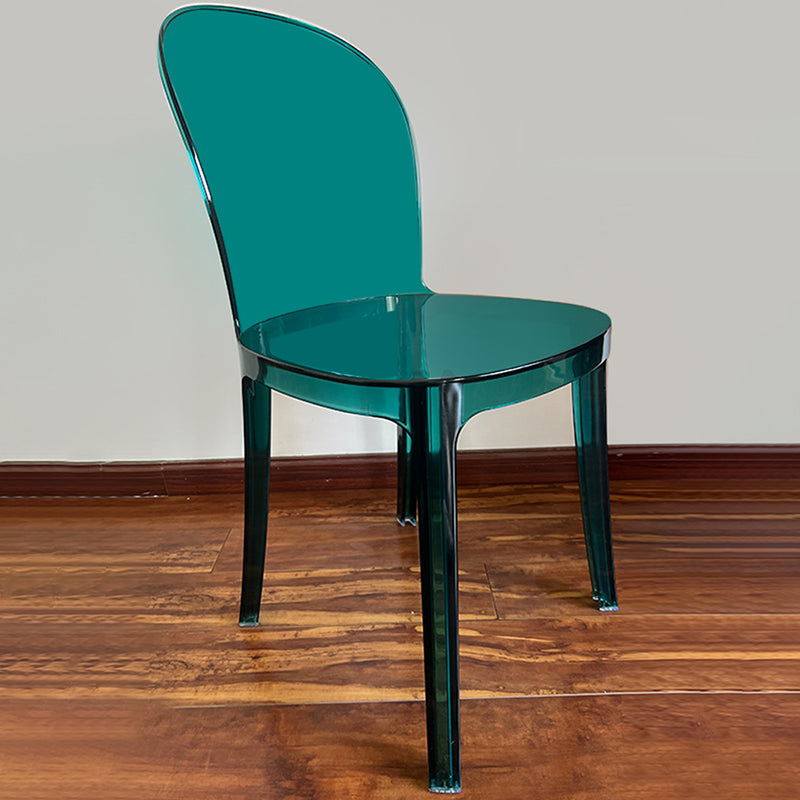 Acrylic Contemporary Kitchen Armless Chairs 16.1" Wide Parsons Chair