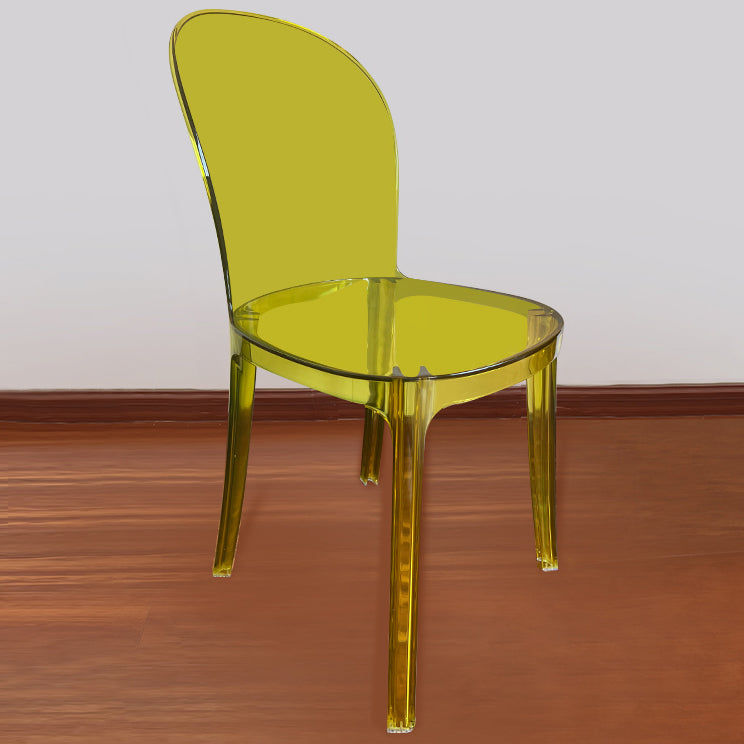 Acrylic Contemporary Kitchen Armless Chairs 16.1" Wide Parsons Chair