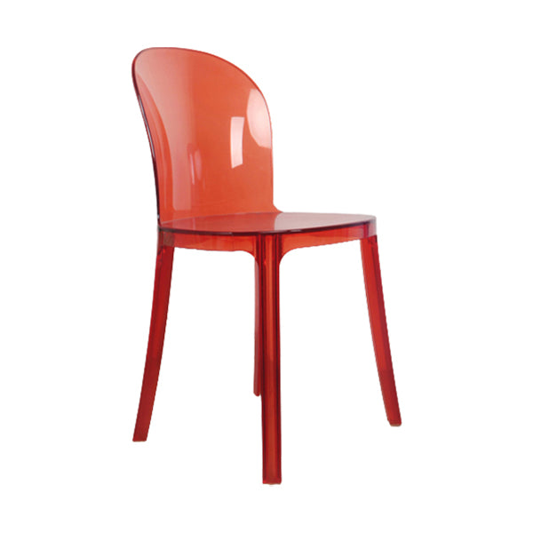 Acrylic Contemporary Kitchen Armless Chairs 16.1" Wide Parsons Chair