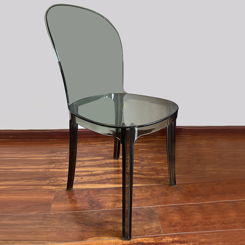 Acrylic Contemporary Kitchen Armless Chairs 16.1" Wide Parsons Chair