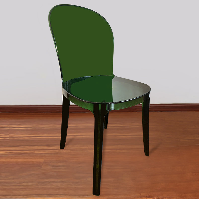 Acrylic Contemporary Kitchen Armless Chairs 16.1" Wide Parsons Chair
