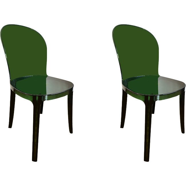 Acrylic Contemporary Kitchen Armless Chairs 16.1" Wide Parsons Chair