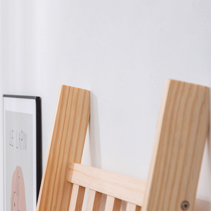 Modern Style Solid Wood Bookshelf Open Back Ladder Bookcase for Home