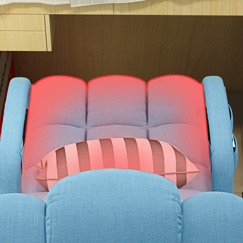 Contemporary Recliner Chair with Lumbar Support and Tufted Back