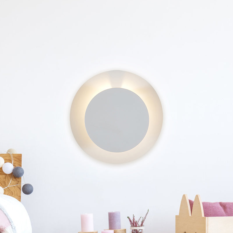 Metallic Disc Mur Mall Lampe LED MINDAGE MONTRE LED MONTRE LED BLANC AVEC avec conception réglable