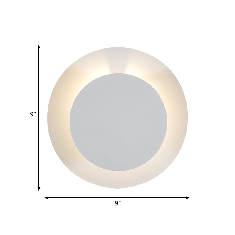 Metallic Disc Mur Mall Lampe LED MINDAGE MONTRE LED MONTRE LED BLANC AVEC avec conception réglable