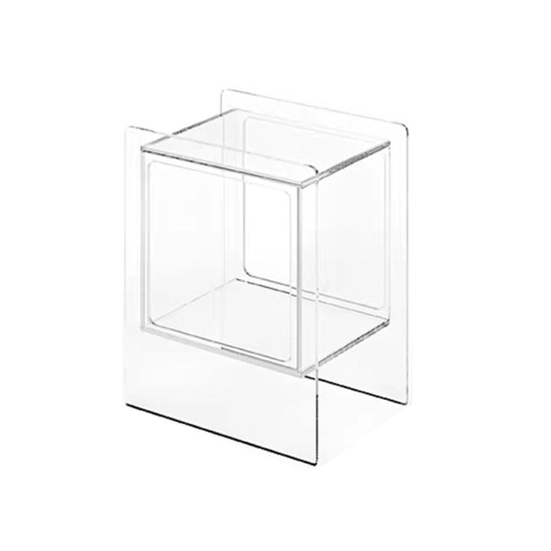 Rectangular Acrylic End Table Set with Storage Modern Simple 21.65" Tall Side Table