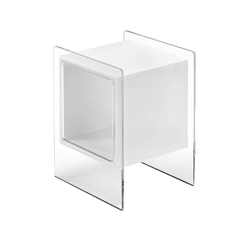 Rectangular Acrylic End Table Set with Storage Modern Simple 21.65" Tall Side Table
