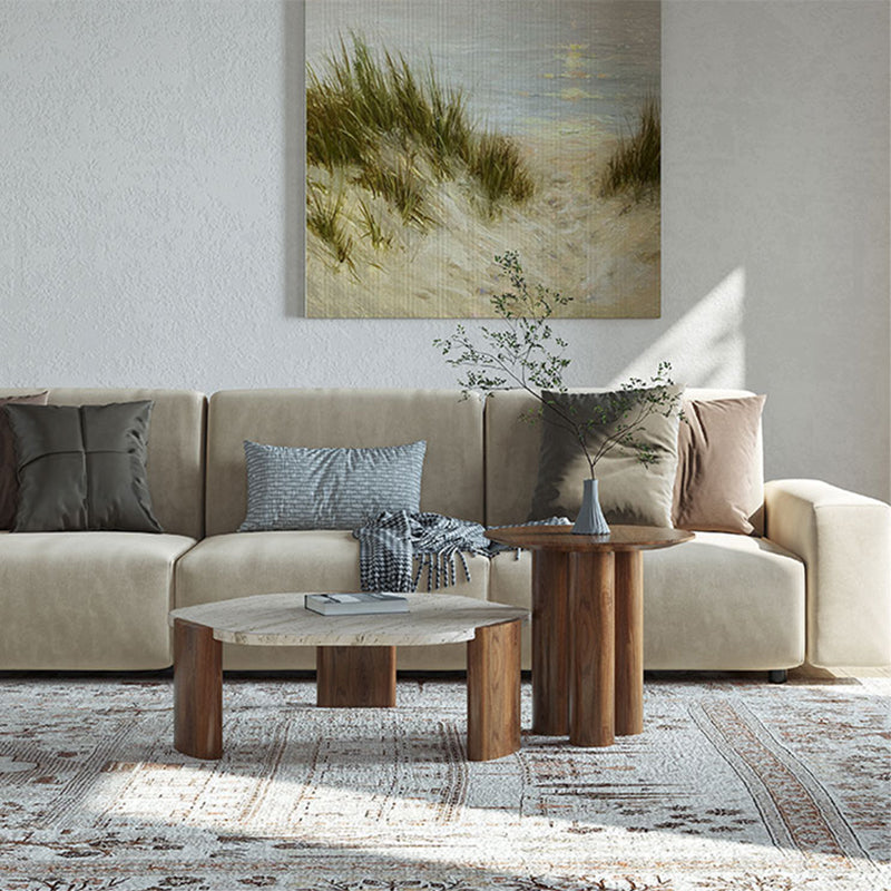 Rustic Side End Snack Table Brown Living Room Round 3 Legs Corner Table