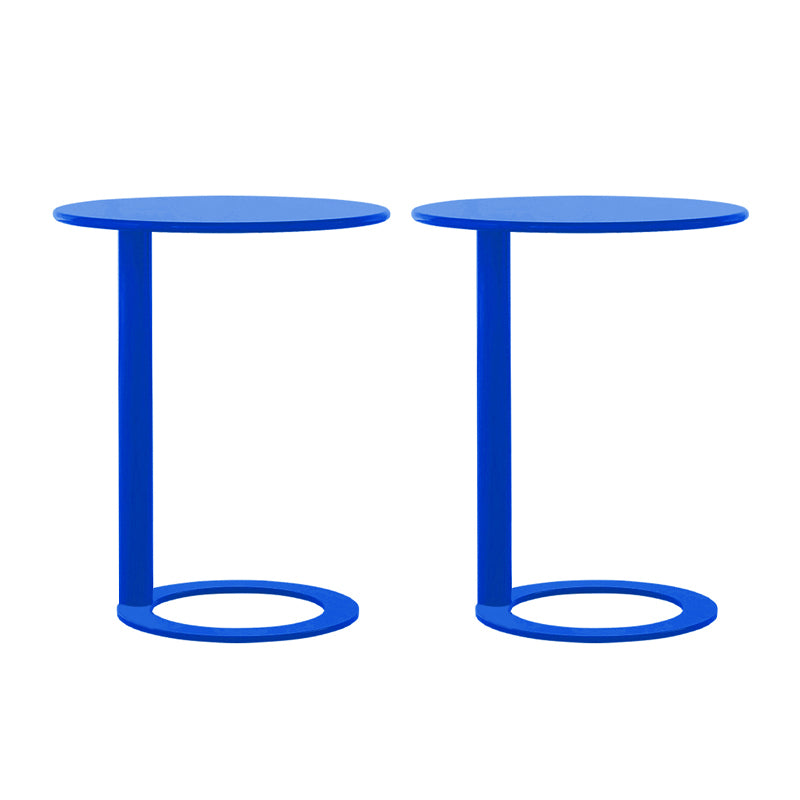 Rustic Accent Side Table Living Room Round Metal Sofa Side Accent Table