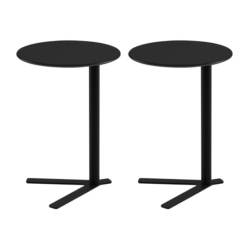 Rustic Accent Side Table Living Room Round Metal Sofa Side Accent Table