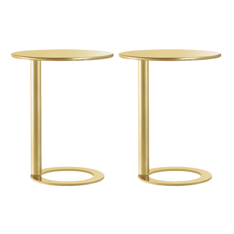 Rustic Accent Side Table Living Room Round Metal Sofa Side Accent Table