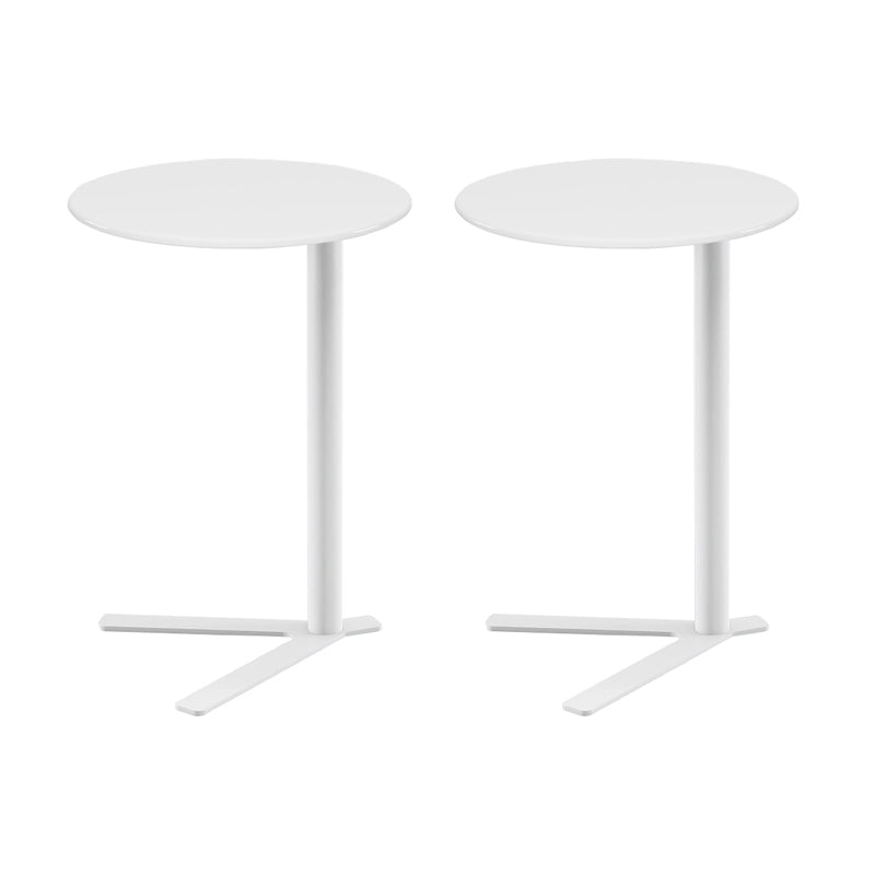 Rustic Accent Side Table Living Room Round Metal Sofa Side Accent Table