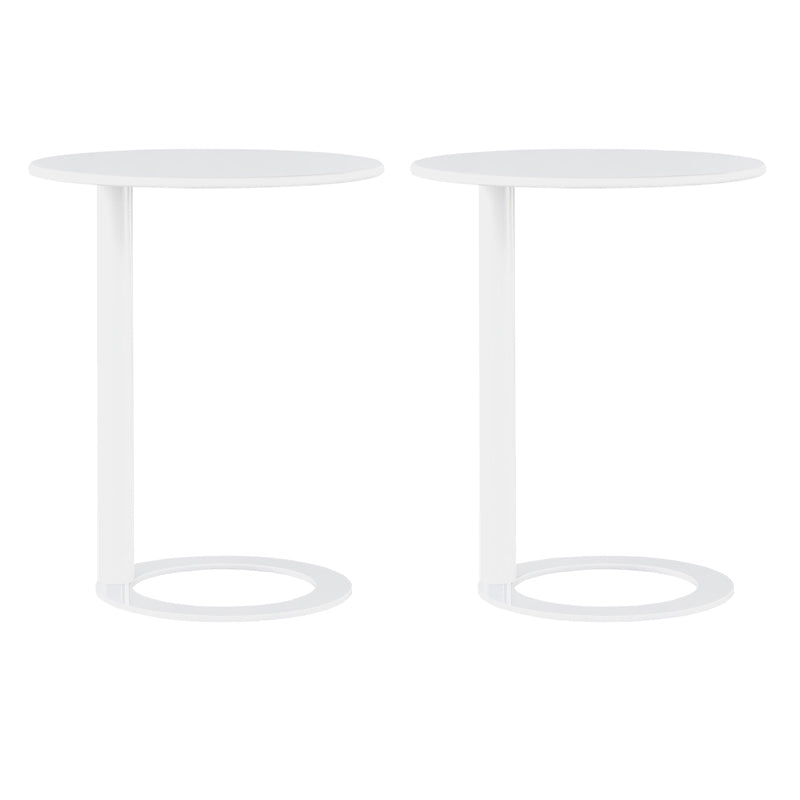 Rustic Accent Side Table Living Room Round Metal Sofa Side Accent Table