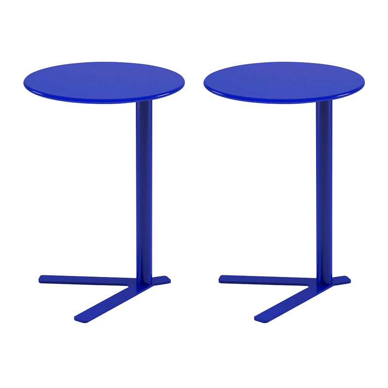 Rustic Accent Side Table Living Room Round Metal Sofa Side Accent Table