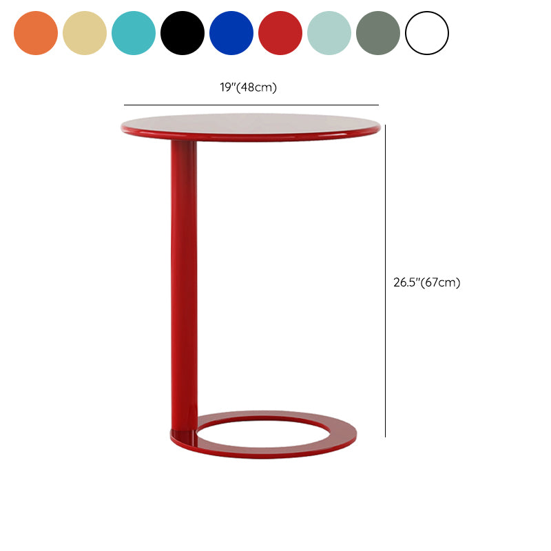 Rustic Accent Side Table Living Room Round Metal Sofa Side Accent Table