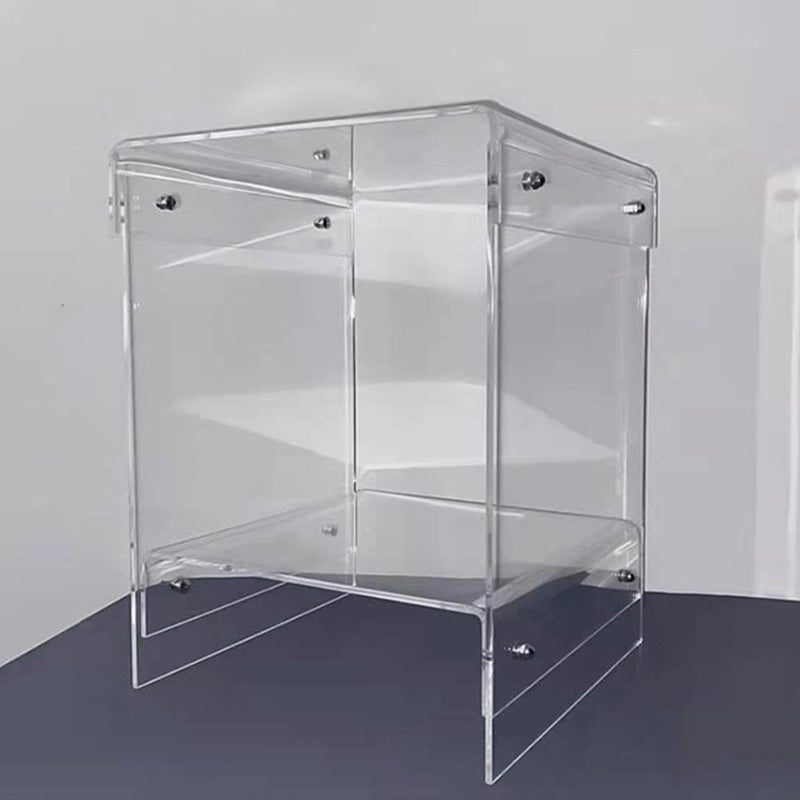 Glam Accent Side Table Acrylic Rectangular Living Room Sofa Side Accent Table