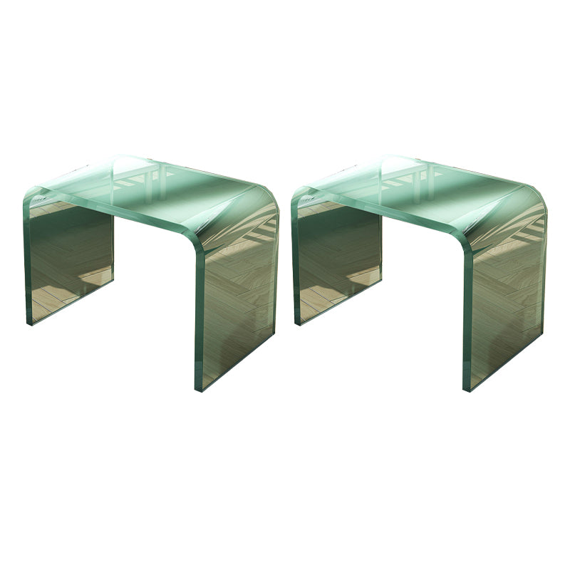 Modernistic Corner Table Plastic Rectangular Sled Living Room Accent Side Table