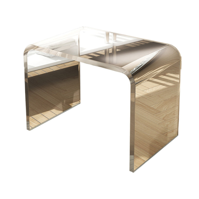 Modernistic Corner Table Plastic Rectangular Sled Living Room Accent Side Table