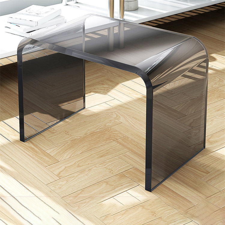 Modernistic Corner Table Plastic Rectangular Sled Living Room Accent Side Table