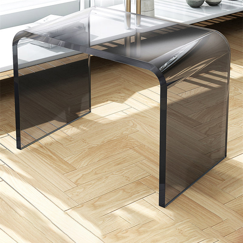 Modernistic Corner Table Plastic Rectangular Sled Living Room Accent Side Table