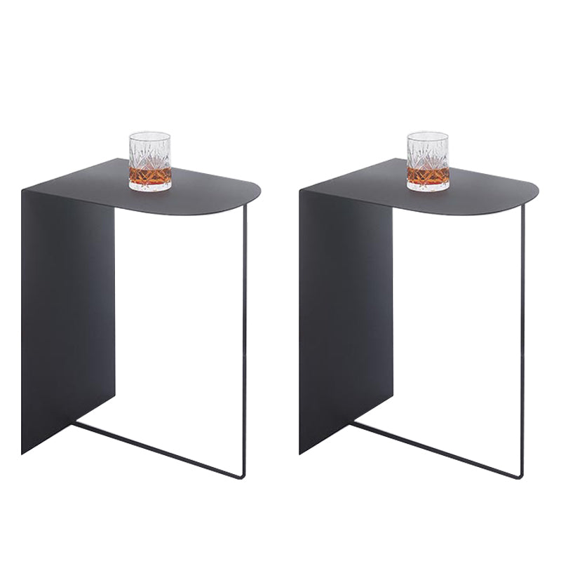 Rustic Sofa Side Accent Table Metal Abstract Living Room Accent Side Table