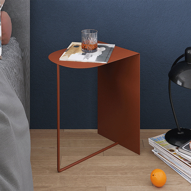 Rustic Sofa Side Accent Table Metal Abstract Living Room Accent Side Table