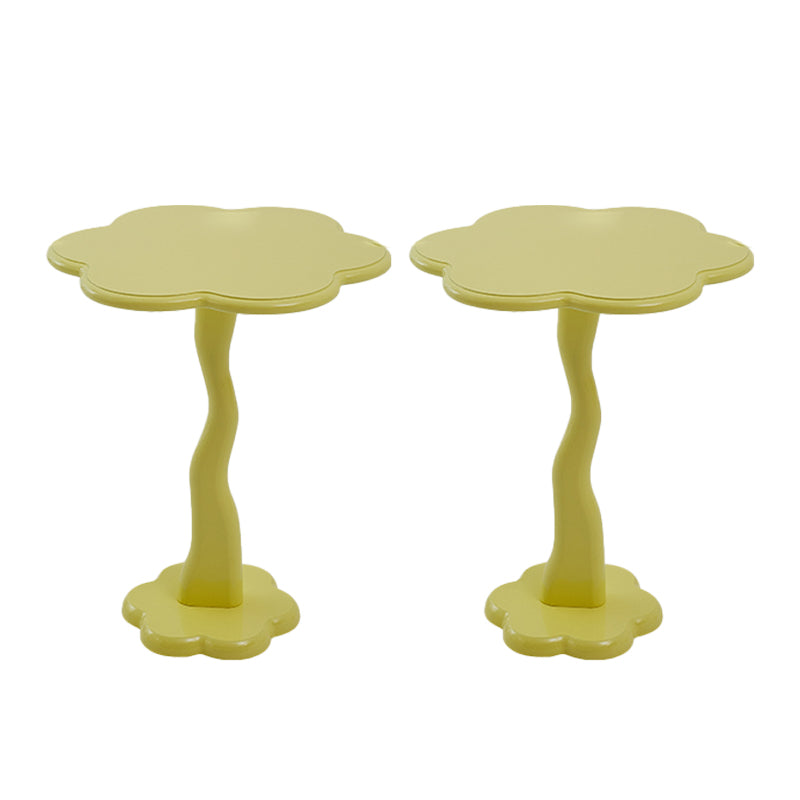 Modern Style Colored Irregular Side Table Wood End Table Set