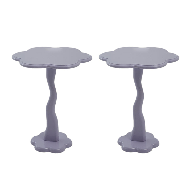 Modern Style Colored Irregular Side Table Wood End Table Set