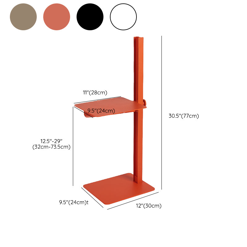 Modern  Adjustict Side End Table in Metal C Side Accent Side Table