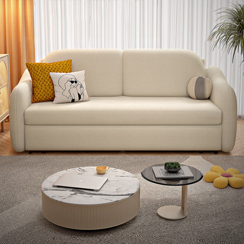 Scandinavian Sleeper Sofa White Convertible Sofas with Storage