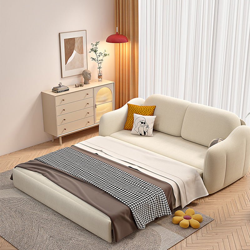 Scandinavian Sleeper Sofa White Convertible Sofas with Storage